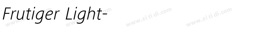 Frutiger Light字体转换